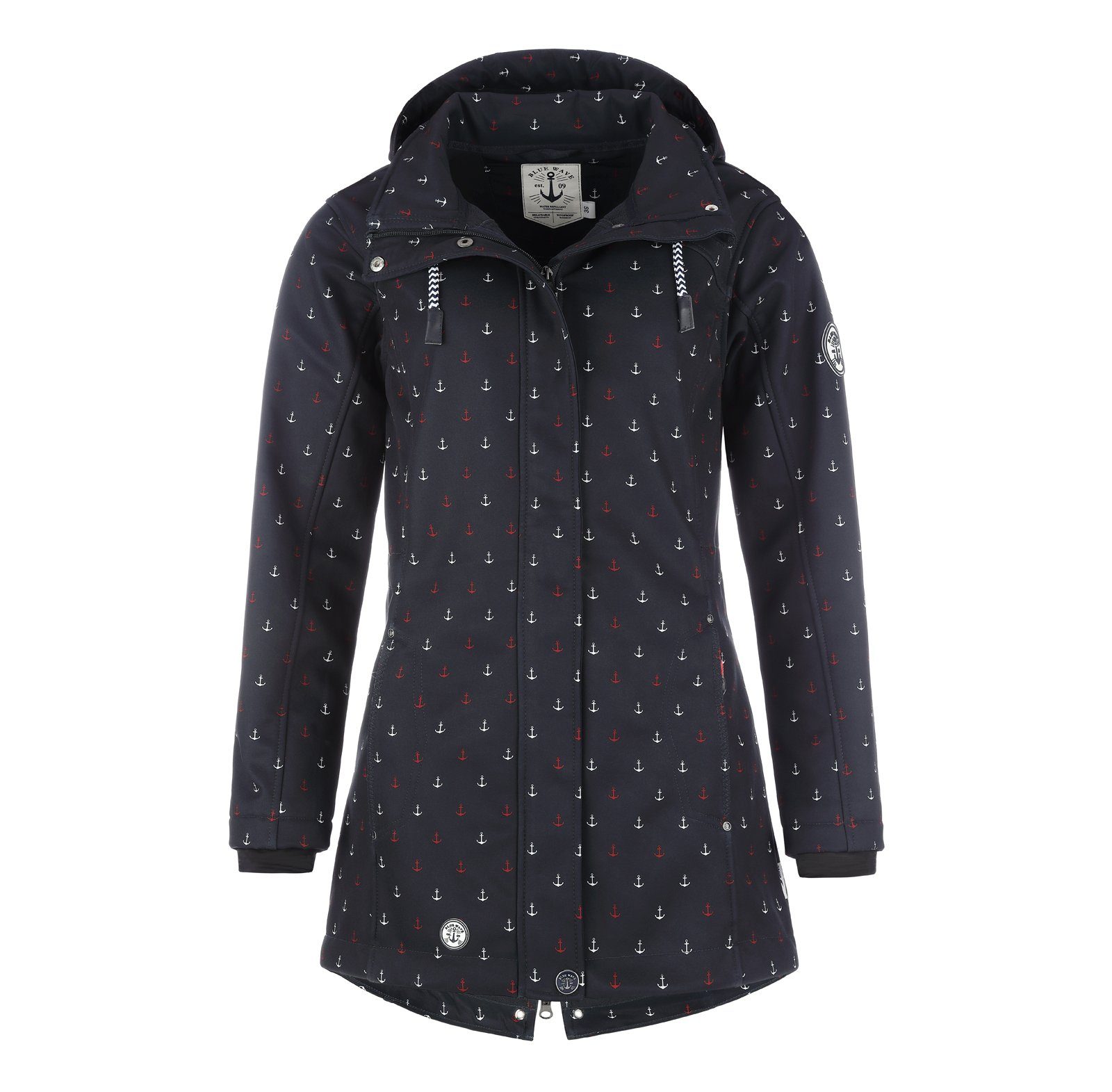 DAMEN SOFTSHELLMANTEL JANA ALLOVER PRINT MARITIM (2209-04)