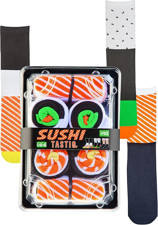 UNISEX SUSHI SOCKS 3-PACK (CSX3SUS)