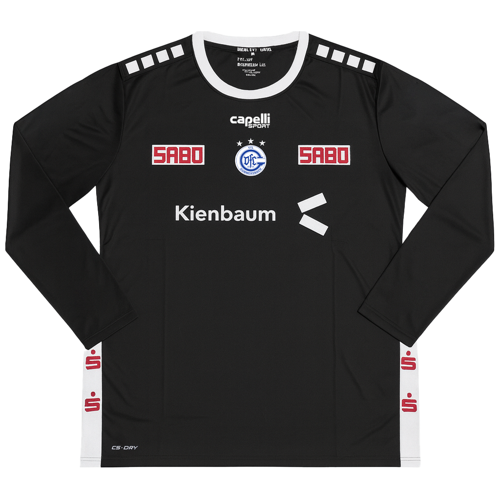 HERREN LANGARM-JERSEY BROOKLYN II VFLG AKADEMIE LONG SLEEVE JERSEY BLACK/WHITE (AGA-9034-BLW)